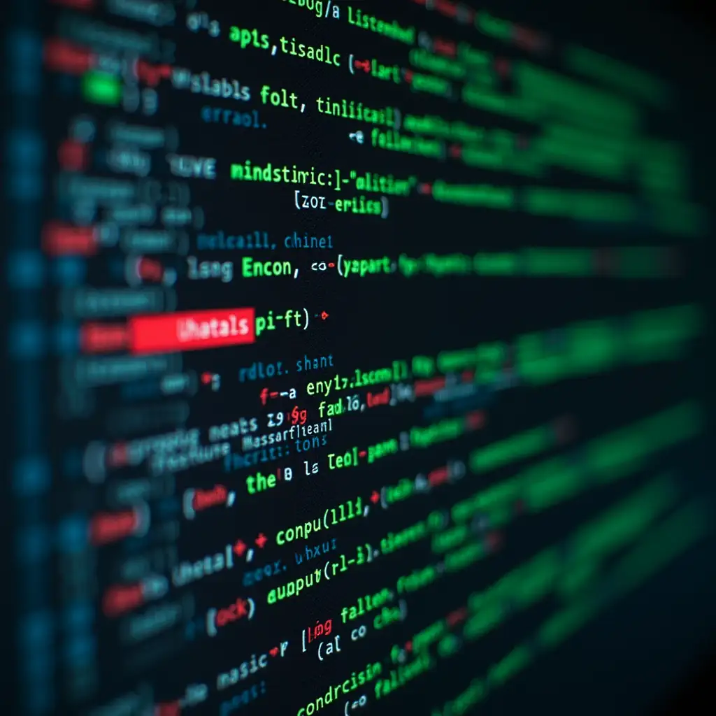 Computer Displaying Debugging Software Scanning