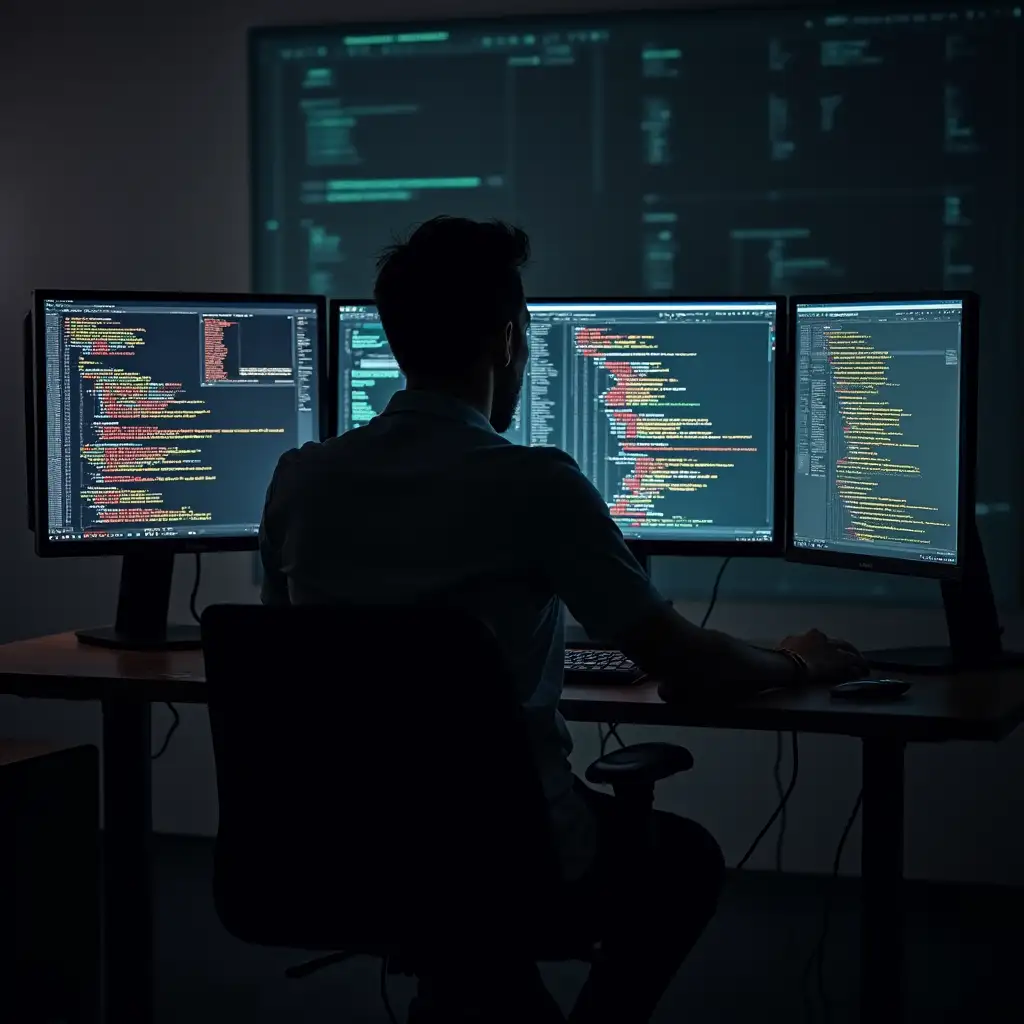 Professional Software Engineer Analyzing Code